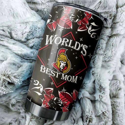 Personalized Ottawa Senators NHL Tumbler for World's Best Moms - Perfect Gift for Sports Fans - NHL Tumbler 20 oz