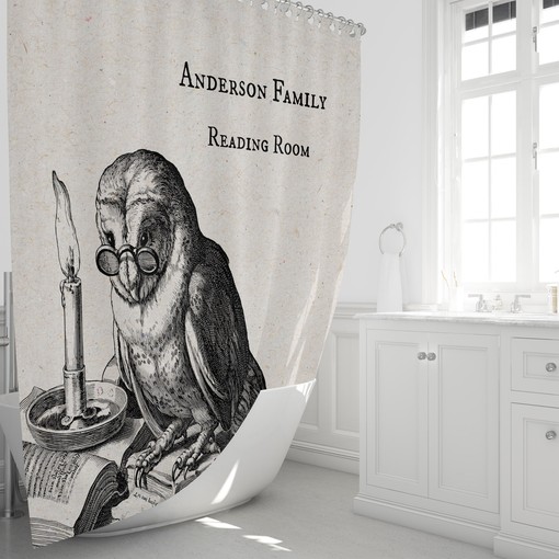 Personalized Owl Shower Curtain Set with Matching Bath Accessories for Playful Bathroom Decor - Image 2