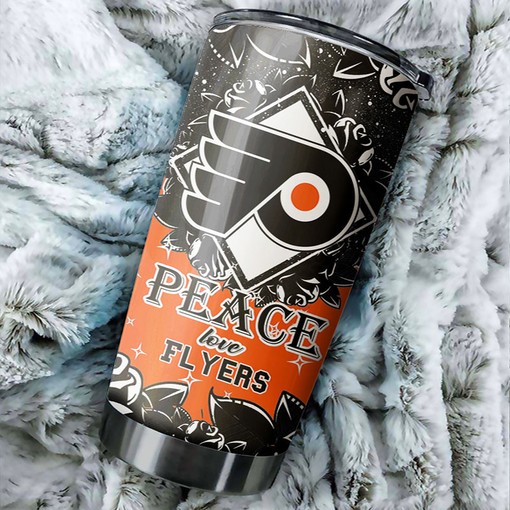 Personalized Philadelphia Flyers NHL Tumbler with Hockey Grunge Design - Best Beverage Container for Fans