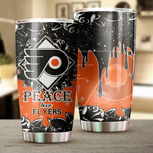 Personalized Philadelphia Flyers NHL Tumbler with Hockey Grunge Design - Best Beverage Container for Fans - Image 2