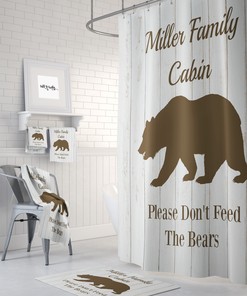 Personalized Rustic Farmhouse Shower Curtain with Country Bathroom Decor for Homey Accents