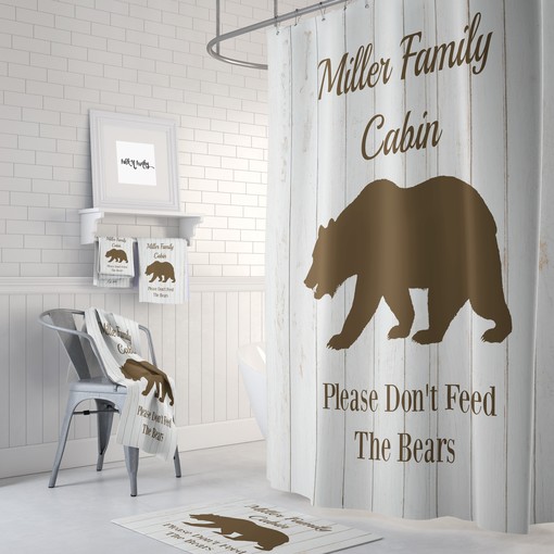 Personalized Rustic Farmhouse Shower Curtain with Country Bathroom Decor for Homey Accents