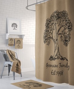 Personalized Rustic Shower Curtain with Classic Farmhouse Design - Unique Bathtub Curtain for Your Rustic Bathroom