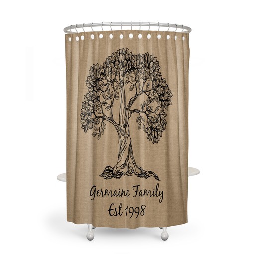Personalized Rustic Shower Curtain with Classic Farmhouse Design - Unique Bathtub Curtain for Your Rustic Bathroom - Image 2