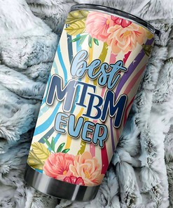 Personalized Tampa Bay Rays MLB Tumbler for Mother's Day with Beautiful Flower Design and Iconic MLB Logo