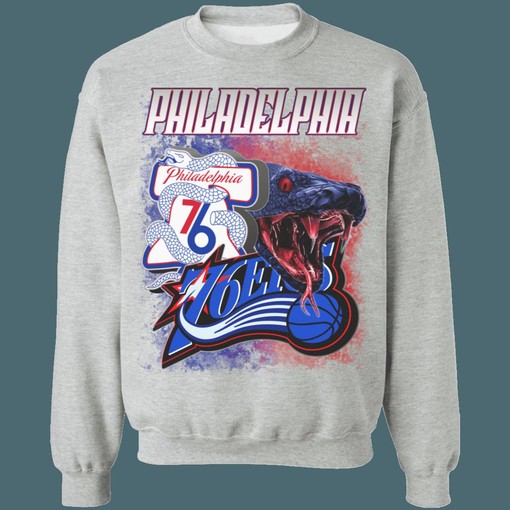 Philadelphia 76ers Playoff Snake Vintage NBA Sweatshirt, Hoodie, and Shirt for NBA Fans - Perfect for Sport Shirts Men - Image 2