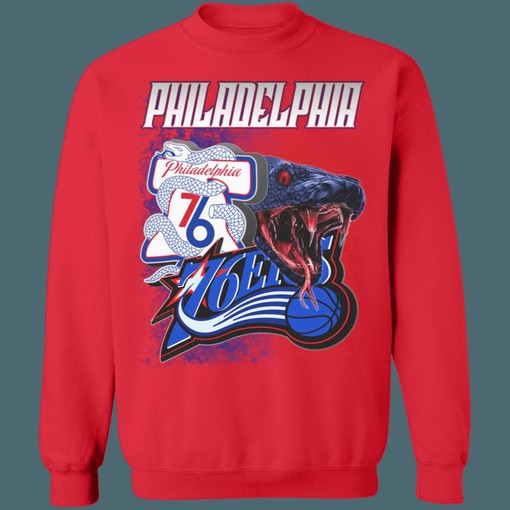 Philadelphia 76ers Playoff Snake Vintage NBA Sweatshirt, Hoodie, and Shirt for NBA Fans - Perfect for Sport Shirts Men - Image 3