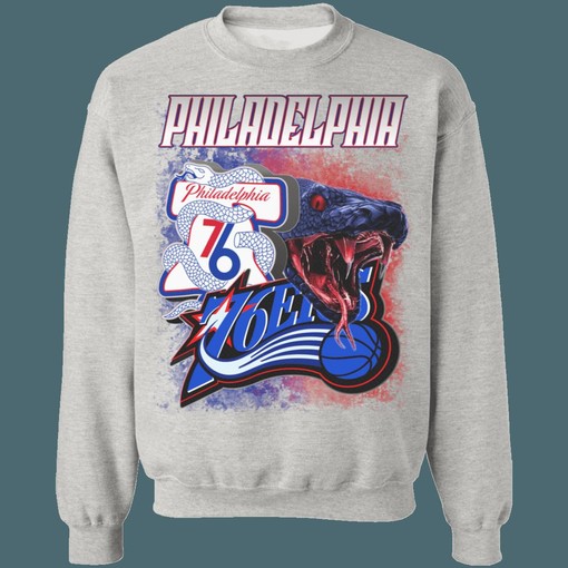 Philadelphia 76ers Playoff Snake Vintage NBA Sweatshirt, Hoodie, and Shirt for NBA Fans - Perfect for Sport Shirts Men - Image 4
