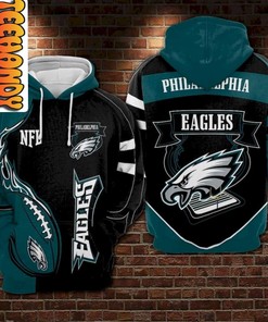 Philadelphia Eagles Custom All Over Print Hoodie with Graphic Design and Name Options