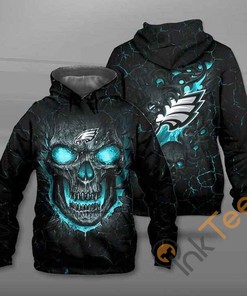 Philadelphia Eagles Lava Skull All-Over Print 3D Hoodie for Men and Women