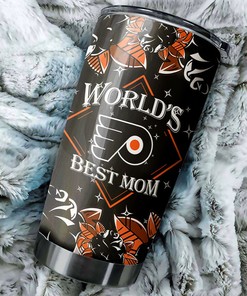 Philadelphia Flyers NHL Tumbler NHL Logo World's Best Mom Tumbler, Perfect for Dedicated Fans and Tumbler Gift Ideas