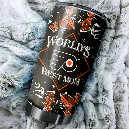 Philadelphia Flyers NHL Tumbler NHL Logo World's Best Mom Tumbler, Perfect for Dedicated Fans and Tumbler Gift Ideas