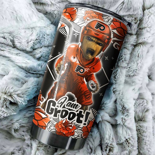 Philadelphia Flyers NHL Tumbler featuring Groot Design - Best Beverage Container for Sports Enthusiasts