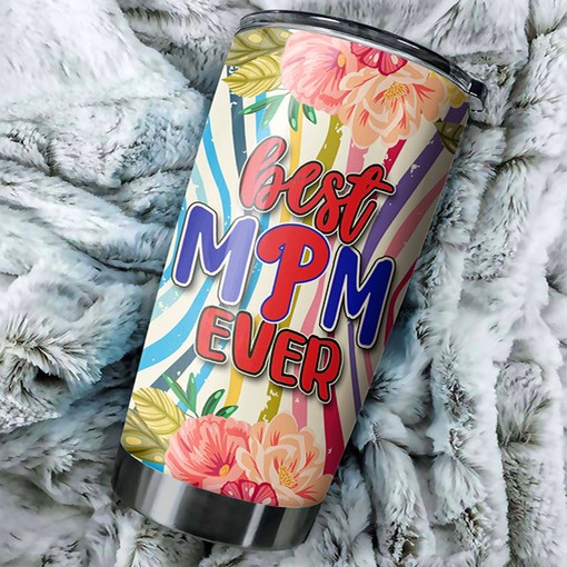 Philadelphia Phillies Best Mom Ever Flower MLB Tumbler for Loving and Proud Mothers with Logo