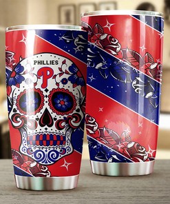 Philadelphia Phillies Bold Twist Skull MLB Tumbler with a Unique and MLB Design