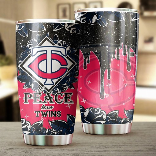 Philadelphia Phillies MLB Tumbler - "Peace, Love, and Baseball" Design with Custom MLB Logo - Image 2