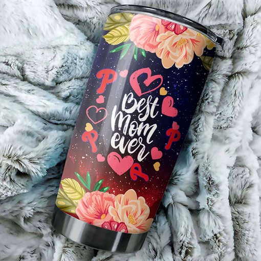Philadelphia Phillies MLB Tumbler for Mother's Day with Cool Flower Design and Premium MLB Logo