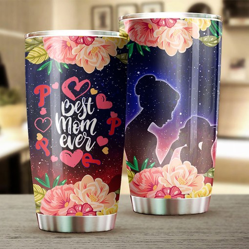 Philadelphia Phillies MLB Tumbler for Mother's Day with Cool Flower Design and Premium MLB Logo - Image 2