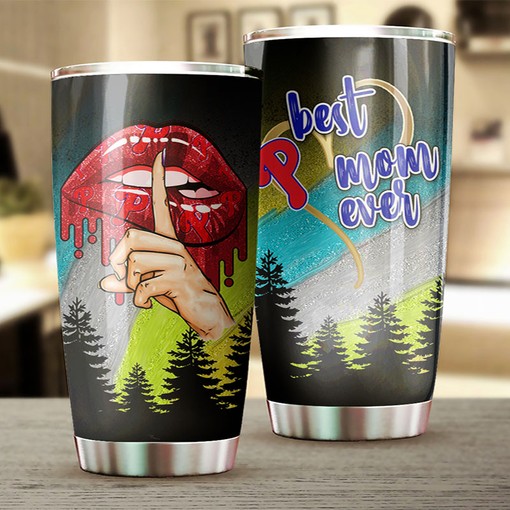 Philadelphia Phillies Mothers Who Love Baseball Best Mom Ever MLB Tumbler with a Personalized and MLB Design