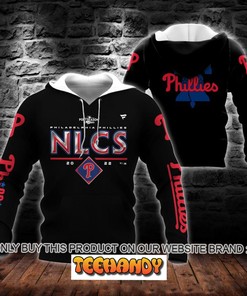 Philadelphia Phillies NLCS 2022 Postseason Black All Over Print 3D Hoodie with Team Logo and Design
