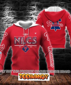 Philadelphia Phillies NLCS 2022 Postseason Red All Over Print 3D Hoodie with Team Logo and Design