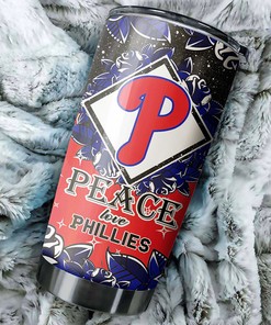 Philadelphia Phillies Peace and Love MLB Tumbler - Personalized Design