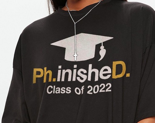 Ph.inishe.d PhD Finished Pun Unisex Shirt, Graduation Gift, Dissertation Tee, Doctorate Gift, PHD 2021 - Image 2