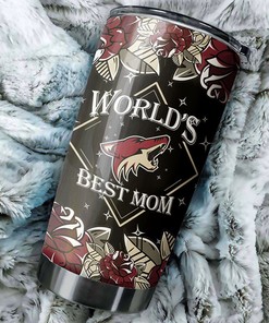 Phoenix Coyotes NHL Tumbler NHL Logo World's Best Mom Tumbler, Perfect for Dedicated Fans and Personalized Tumblers