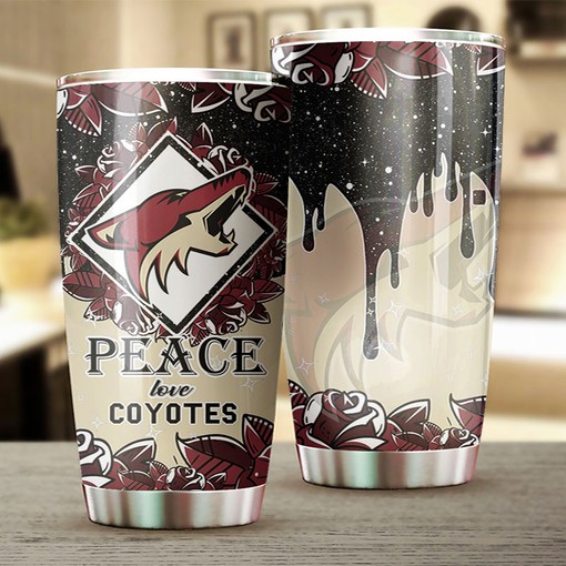 Phoenix Coyotes NHL Tumbler featuring Hockey Grunge Design - Perfect Gift for Fans - Image 2