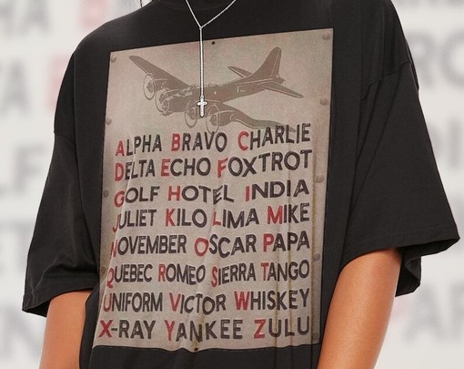 Phonetic Alphabet Aviation Tee - Flying Pilot Gift Shirt for Movie Fans - Image 2