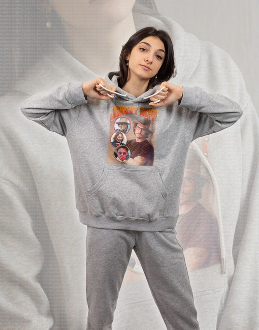 Photo Homage Justice for Johnny Depp Sweatshirt with RottenBorn Trial - Image 2