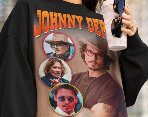 Photo Homage Justice for Johnny Depp Sweatshirt with RottenBorn Trial - Image 4
