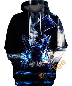 Pikachu and Venom Meet with Hoodies 3D with Custom Print