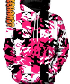 Pink Digital Unisex Digital All Over Print 3D Hoodie with Design