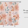 Pink Flowers Shower Curtain with Floral Plant Home Decor for Your Bathroom