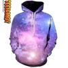 Pink Galaxy Hippie Cosmic All Over Print 3D Hoodie with Design