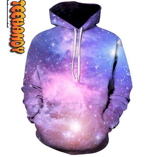 Pink Galaxy Hippie Cosmic All Over Print 3D Hoodie with Design