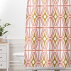 Pink Midcentury Modern Shower Curtain | Geometric Bath Curtain | Vintage Bathroom Shower Curtains