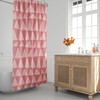 Pink Triangle Mid Century Modern Shower Curtain - Extra Long for Contemporary Bath Decor