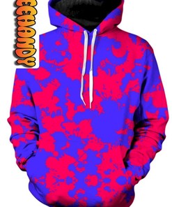 Pink and Violet Paint Splatter Unisex Paint Splatter All Over Print 3D Hoodie with Design