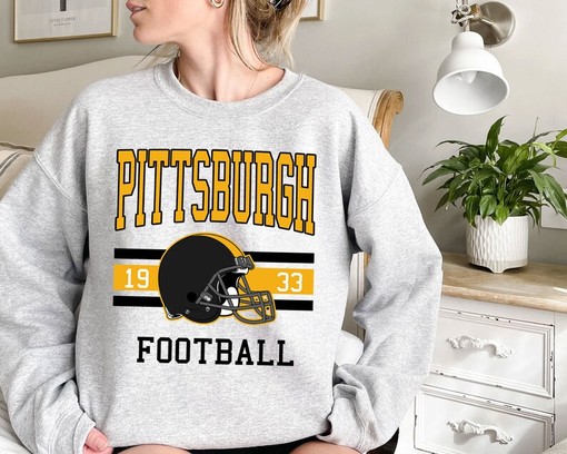 Pittsburgh Football Sweatshirt - Vintage Retro NFL Shirt for NFL Fans - Image 2
