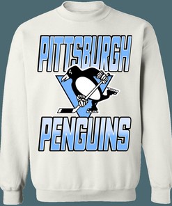 Pittsburgh Penguins Baby Blue Vintage NHL Sweatshirt Hoodie T-Shirt - Perfect for Hockey Fans