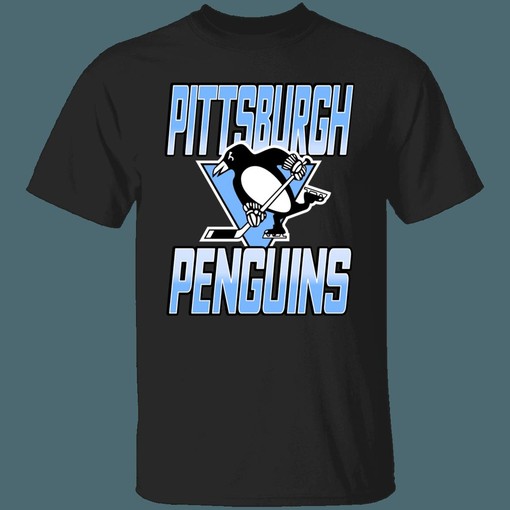 Pittsburgh Penguins Baby Blue Vintage NHL T-Shirt Sweatshirt Hoodie - Ideal for Fans - Image 3
