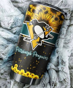 Pittsburgh Penguins NHL Tumbler - Beautiful Sunflower Tumbler for Hockey Fanatics - G Fanatics