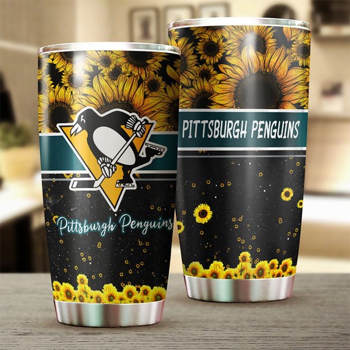 Pittsburgh Penguins NHL Tumbler - Beautiful Sunflower Tumbler for Hockey Fanatics - G Fanatics - Image 2