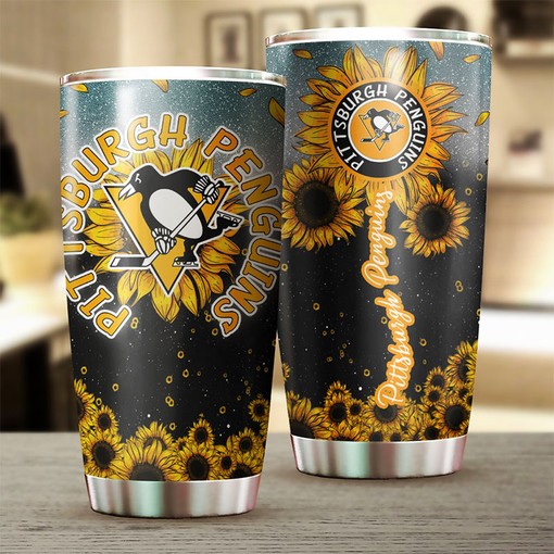 Pittsburgh Penguins NHL Tumbler - Daily Dose of Sunshine with Sunflower Tumbler