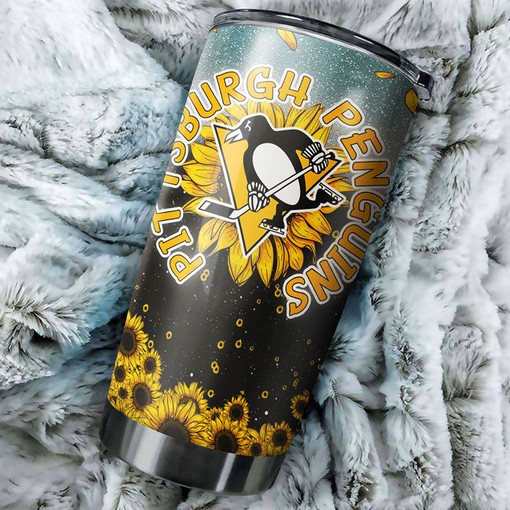 Pittsburgh Penguins NHL Tumbler - Daily Dose of Sunshine with Sunflower Tumbler - Image 2