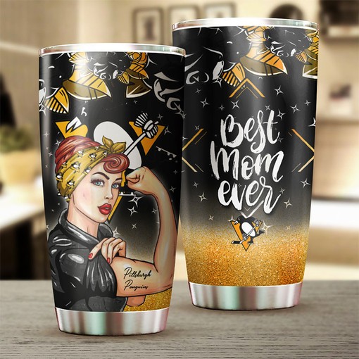 Pittsburgh Penguins NHL Tumbler - Strong Best Mom Ever Hockey Tumbler - G Fanatics