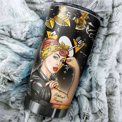 Pittsburgh Penguins NHL Tumbler - Strong Best Mom Ever Hockey Tumbler - G Fanatics - Image 2