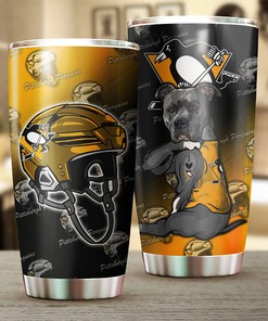 Pittsburgh Penguins NHL Tumbler with Funny Dog Design - Perfect for Sports Fans